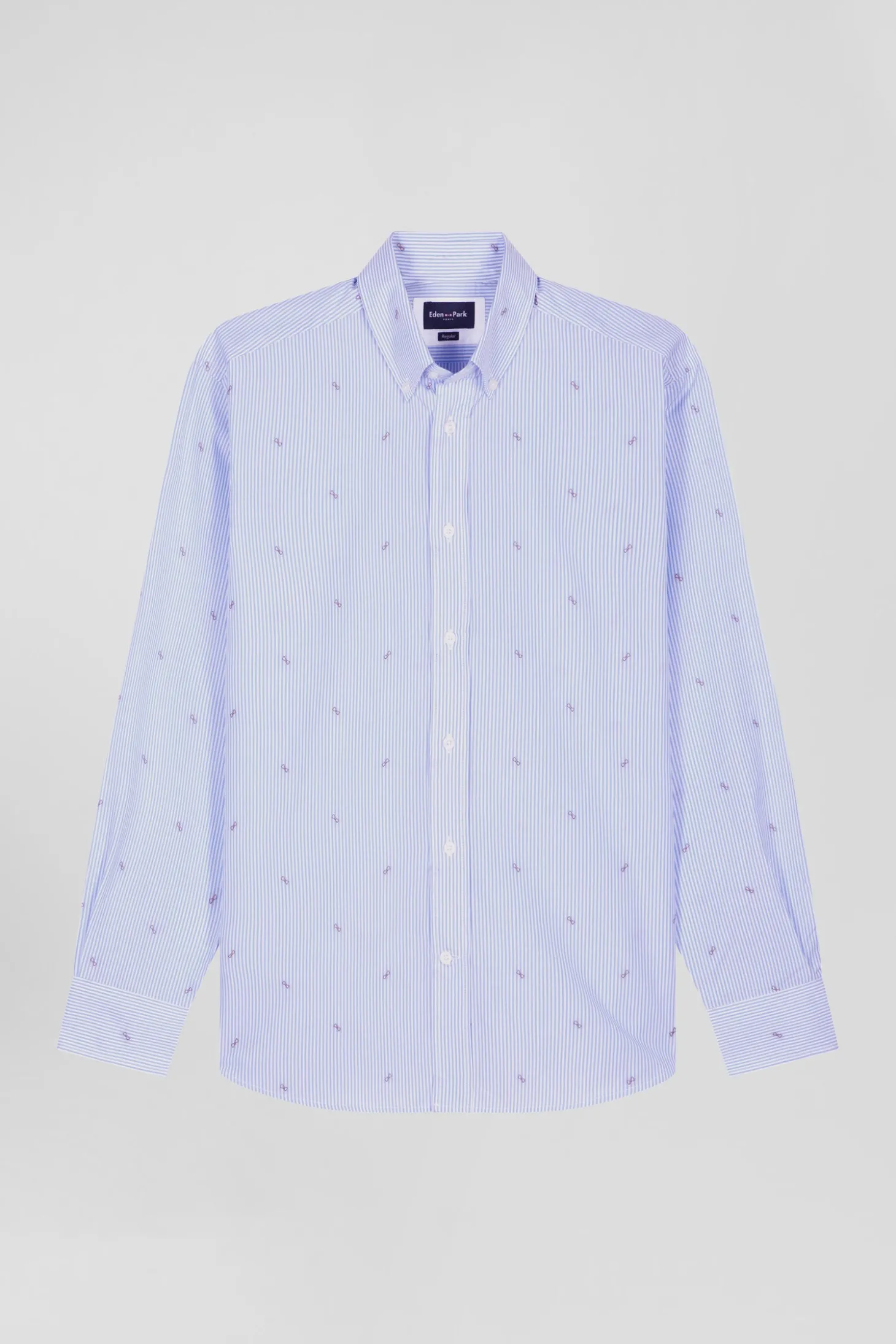 Chemise en coton ciel coupe Regular