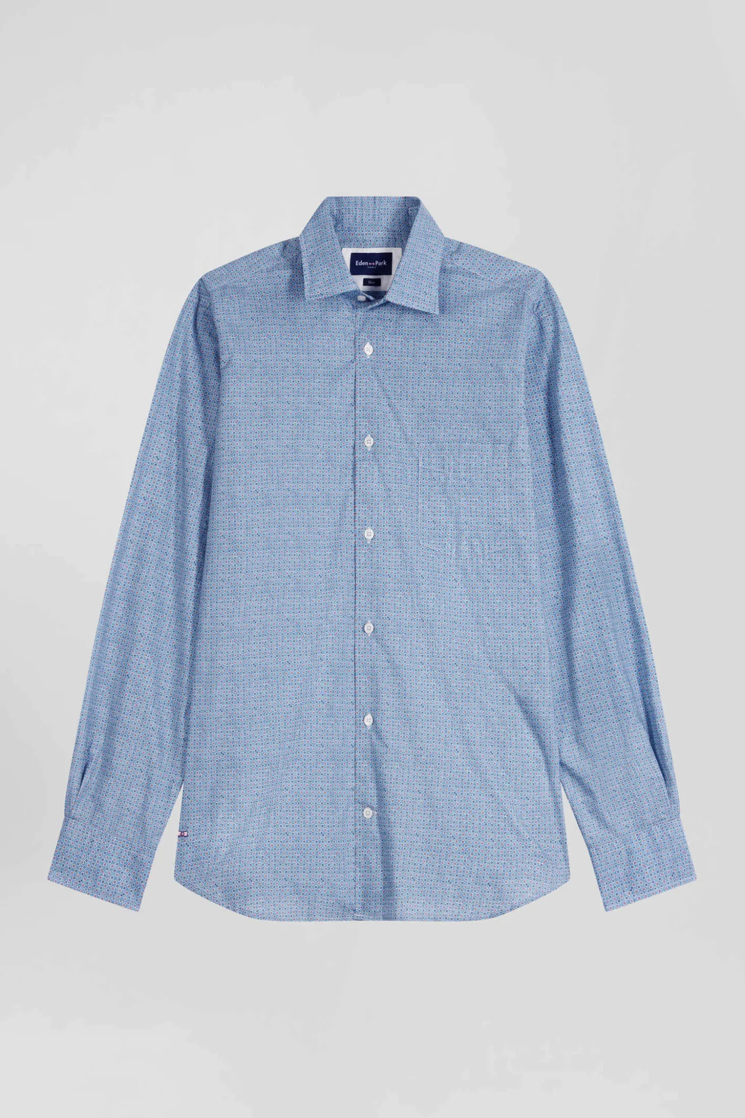 Chemise en coton ciel coupe Slim