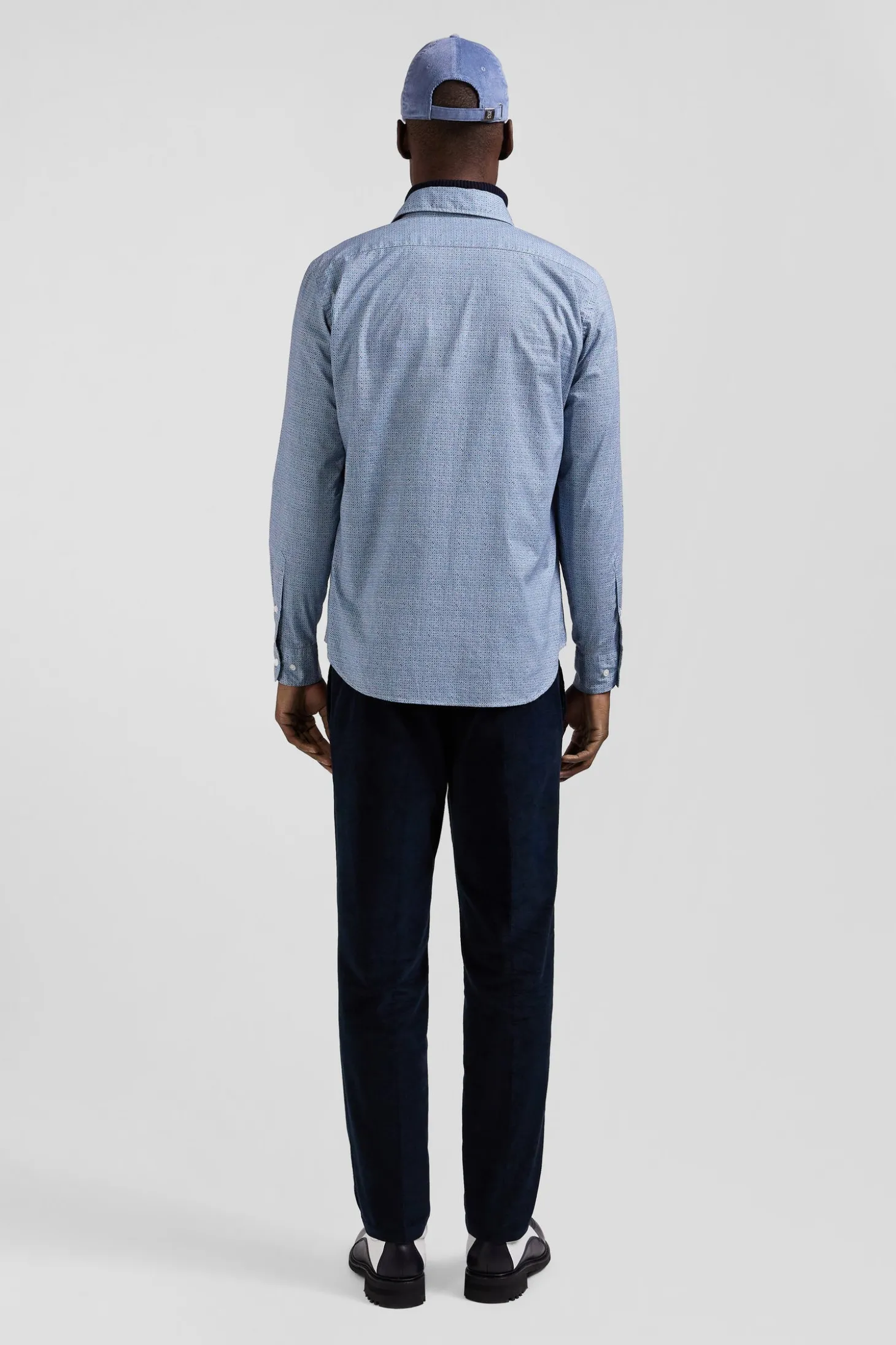 Chemise en coton ciel coupe Slim