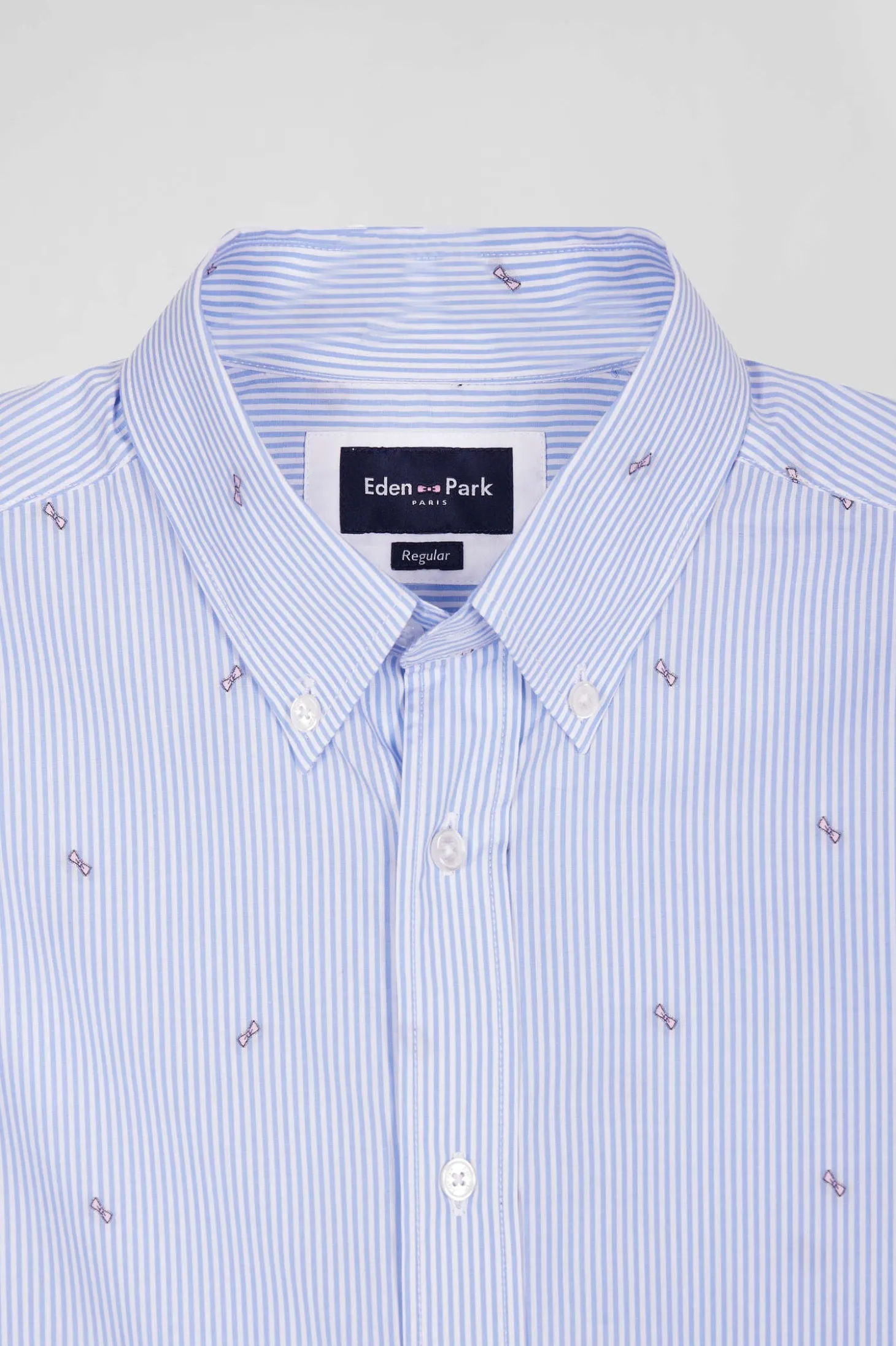 Chemise en coton ciel coupe Regular