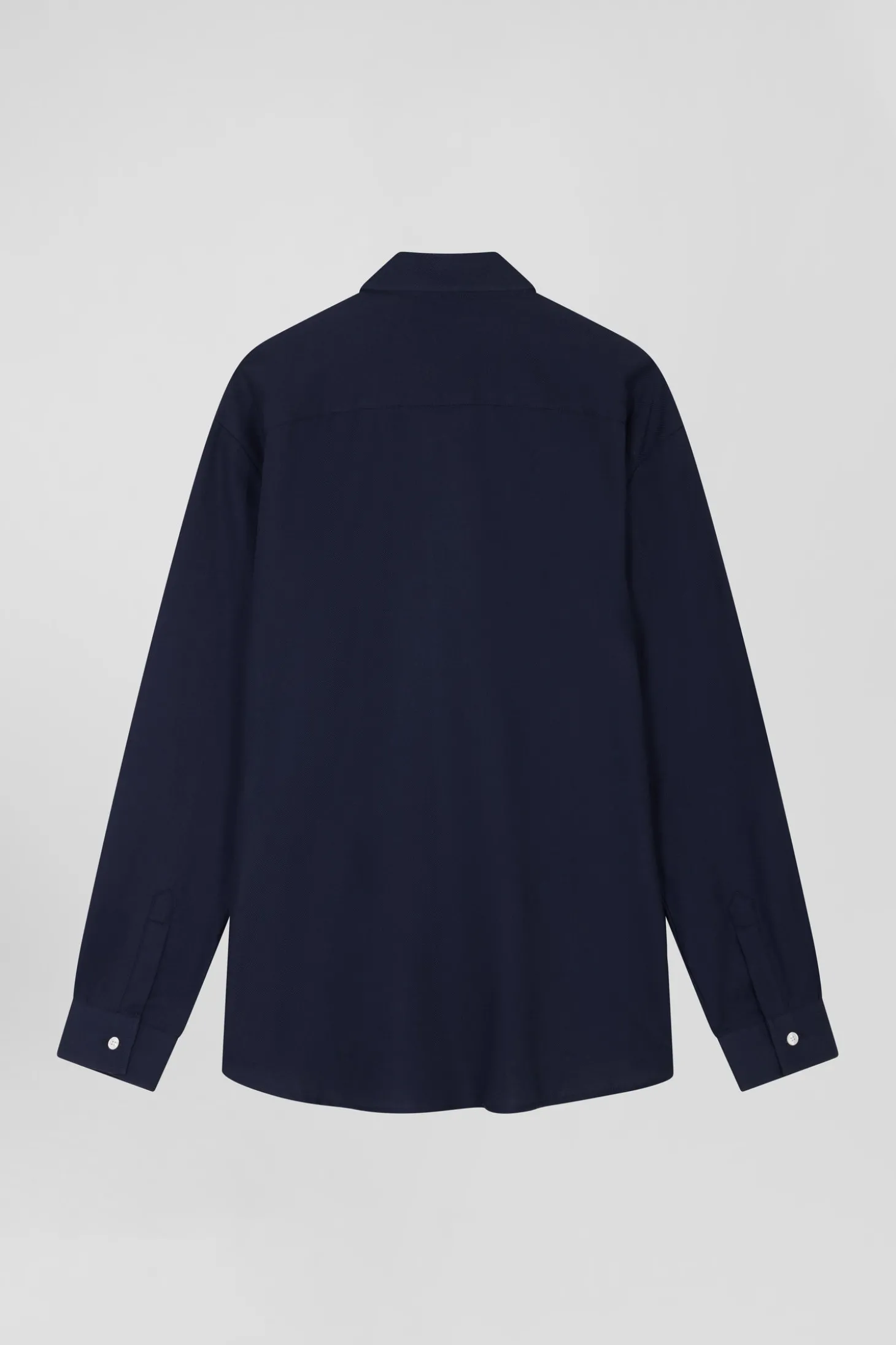 Chemise en coton et cachemire indigo coupe Oversized