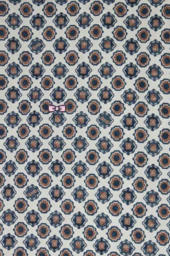 Chemise en coton ivoire microimprimé graphique coupe Regular