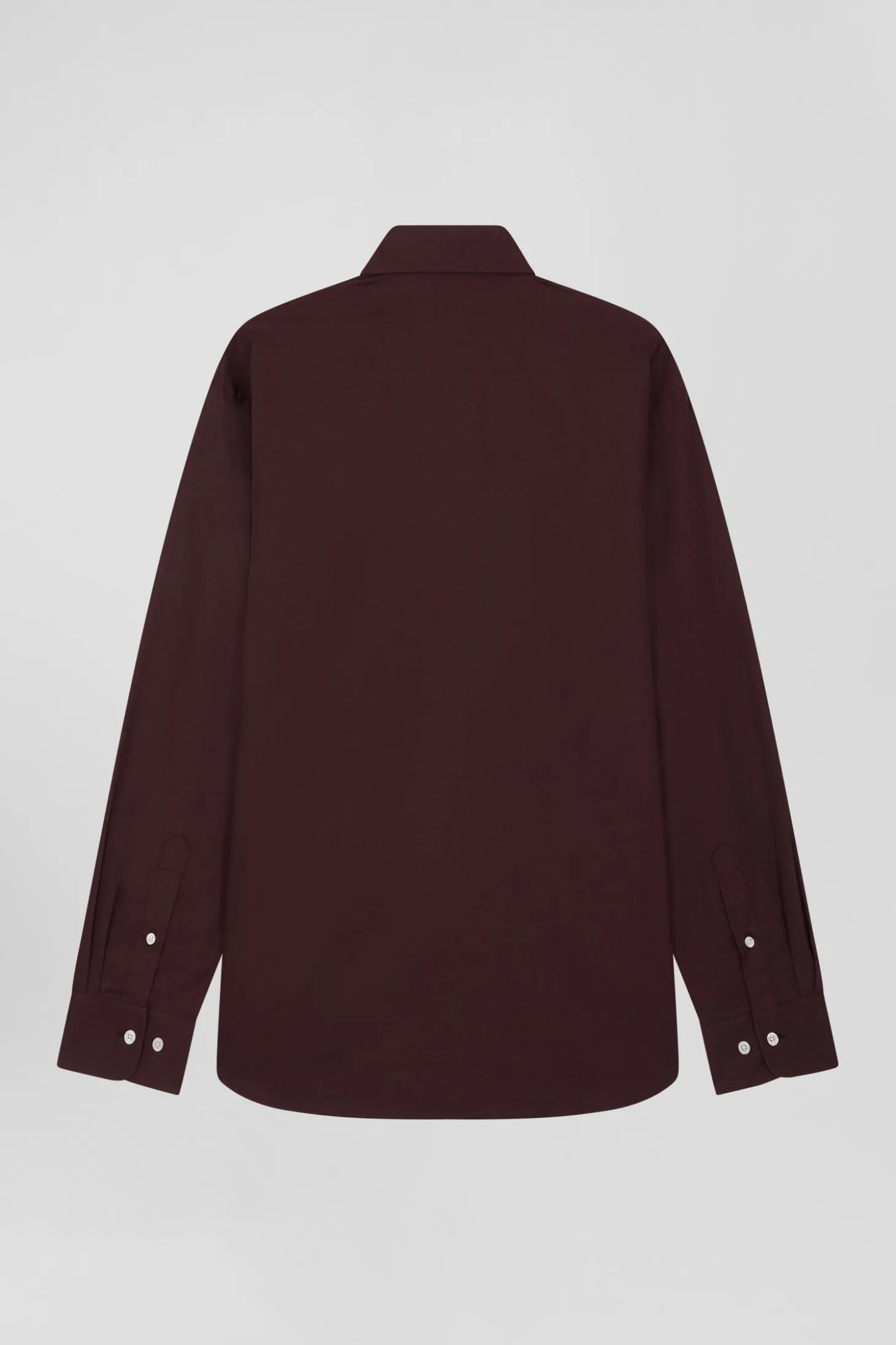 Chemise en coton Oxford bordeaux nœud papillon cerclé coupe Regular