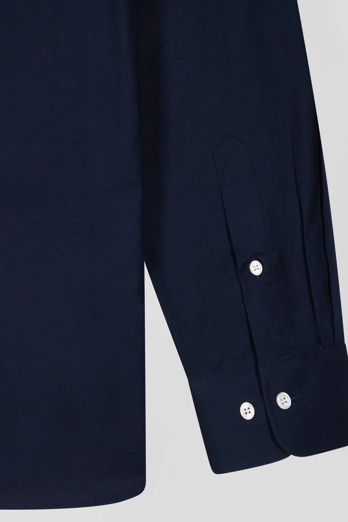 Chemise en coton oxford bleu marine coupe Regular broderie dos