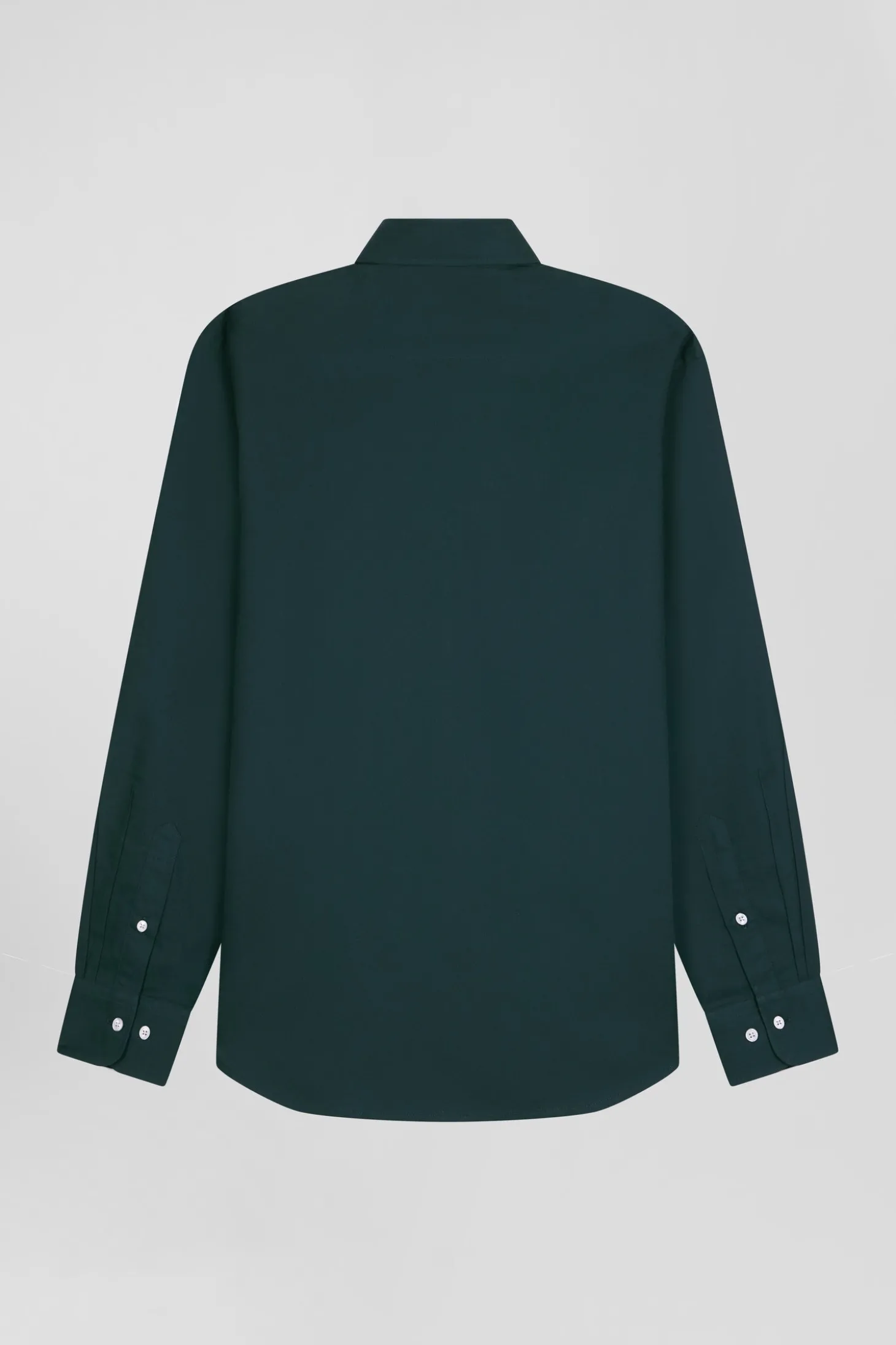 Chemise en coton Oxford vert nœud papillon cerclé coupe Regular
