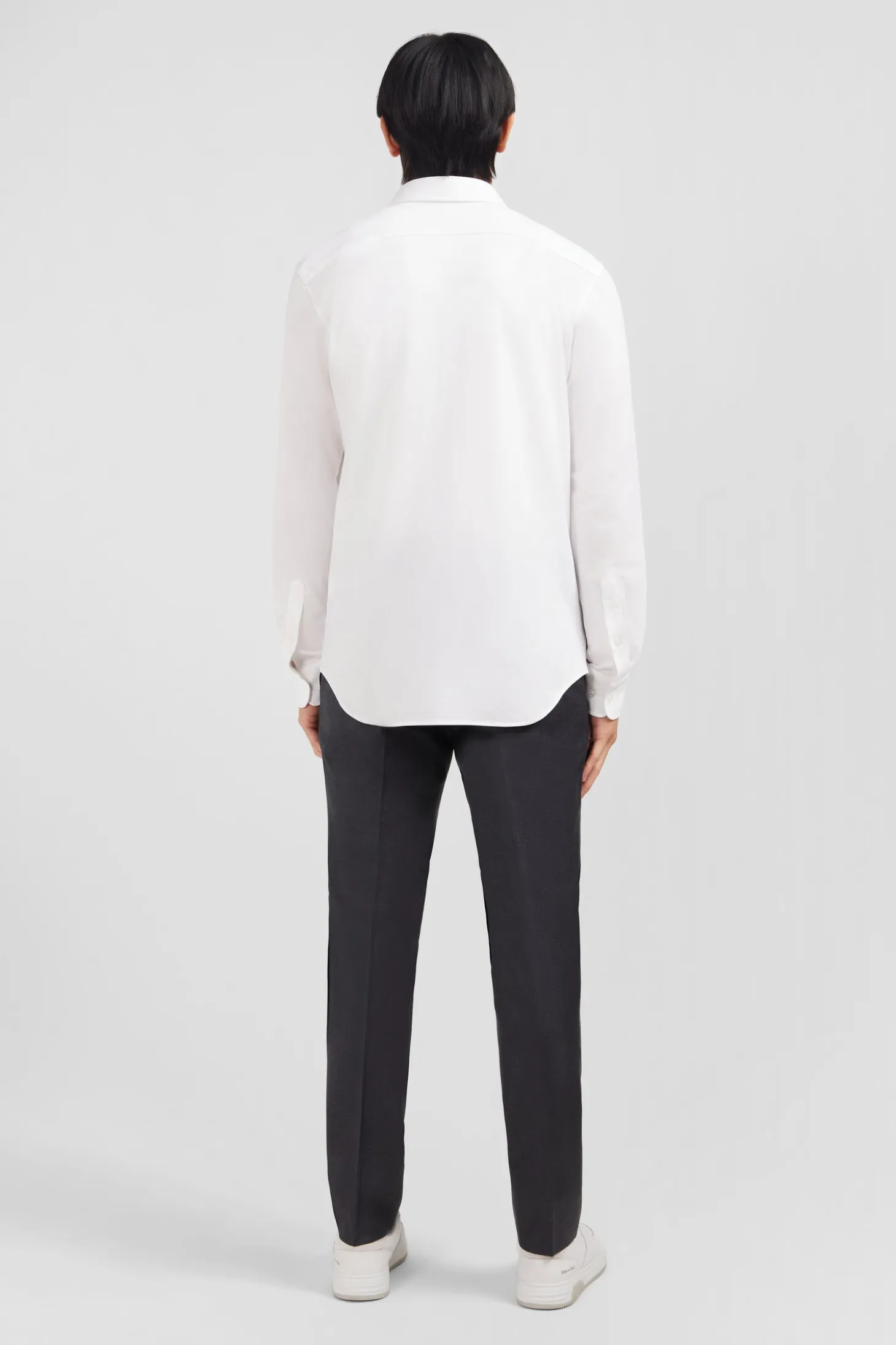 Chemise en coton pinpoint blanc