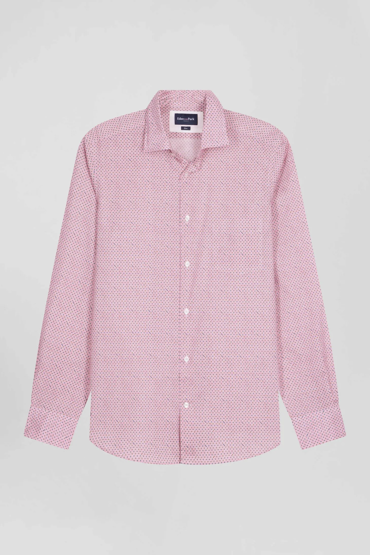 Chemise en coton rose coupe Slim