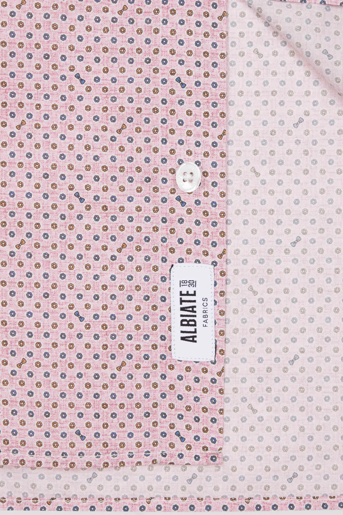 Chemise en coton rose coupe Slim