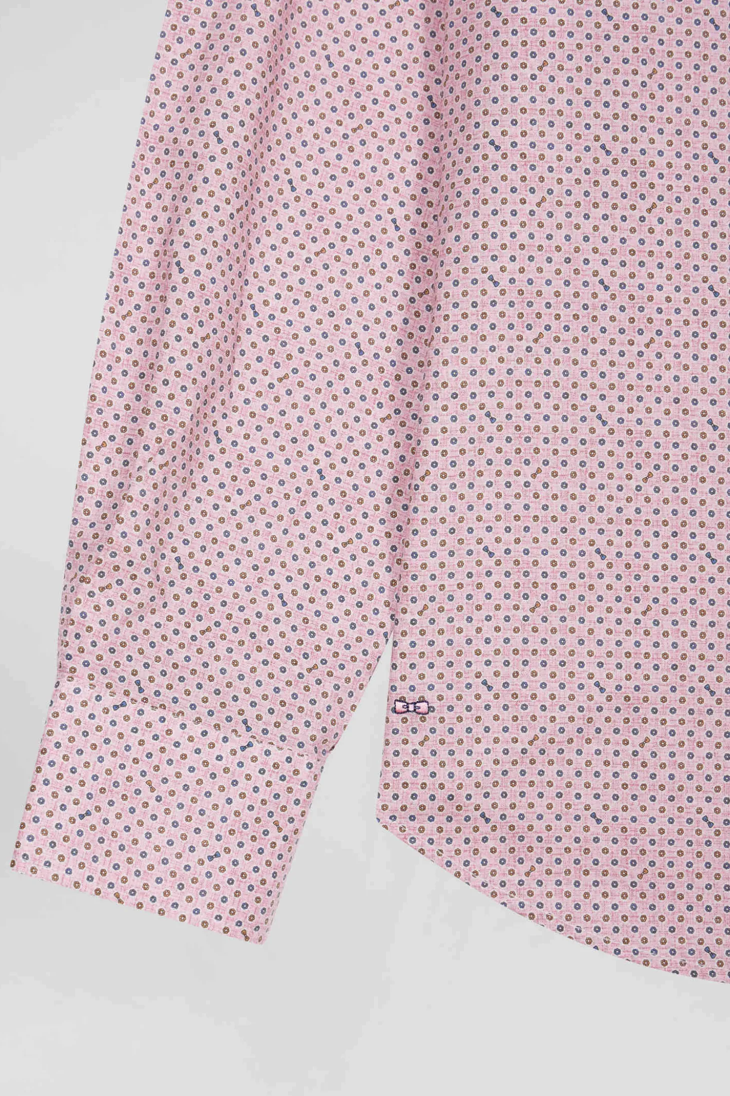 Chemise en coton rose coupe Slim