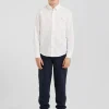 Chemise en coton uni blanche en coton oxford coupe Regular