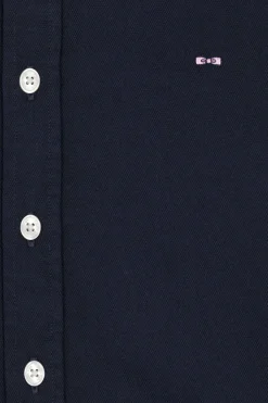 Chemise en coton uni bleu marine en coton oxford coupe Regular