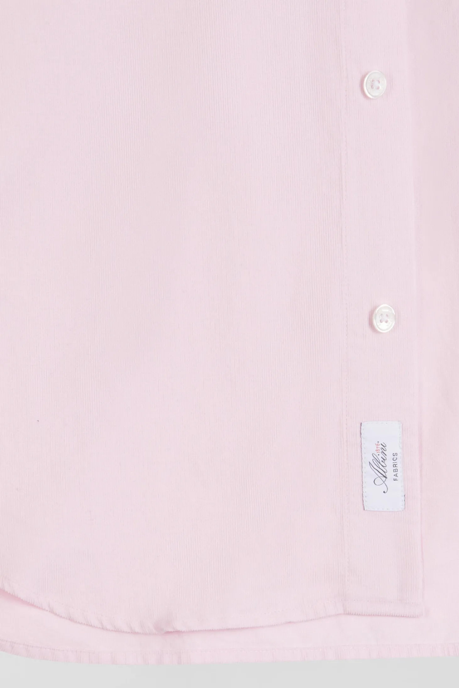 Chemise en coton uni rose col boutonné et poche poitrine coupe Regular