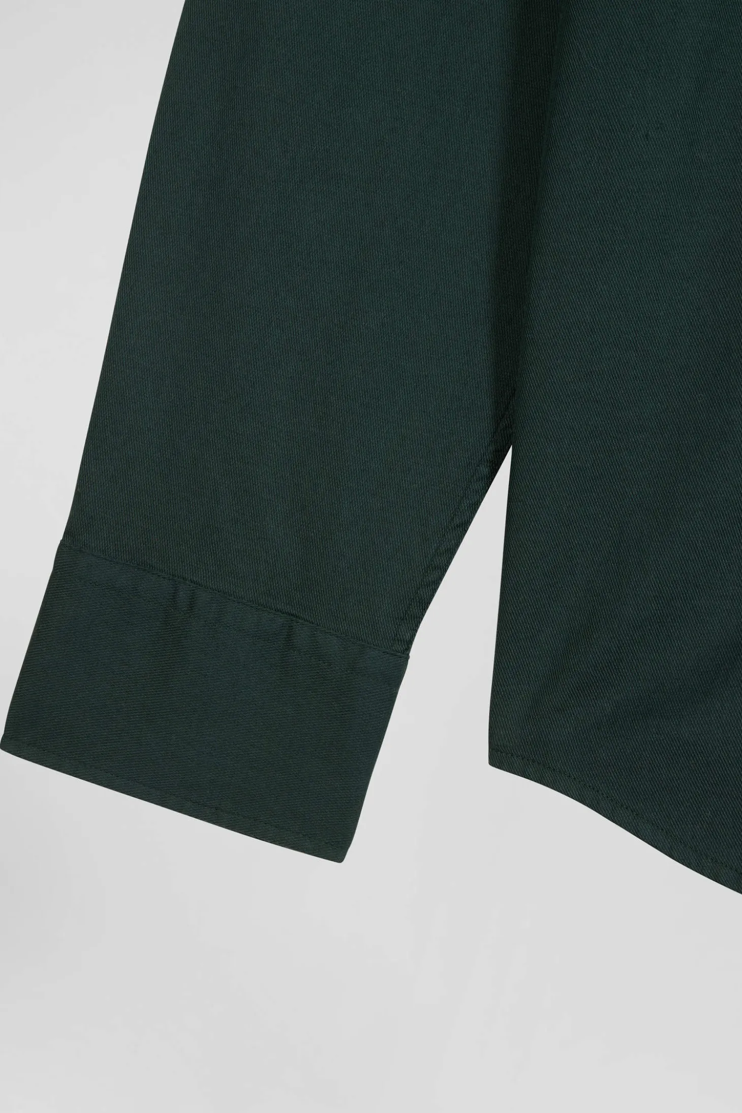 Chemise en piqué coton unie verte coupe Regular