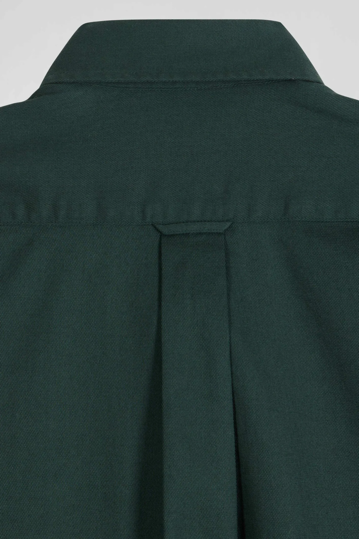 Chemise en piqué coton unie verte coupe Regular