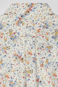 Chemise en popeline de coton imprimé floral coupe Regular