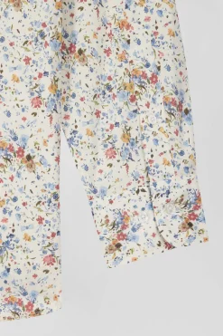 Chemise en popeline de coton imprimé floral coupe Regular