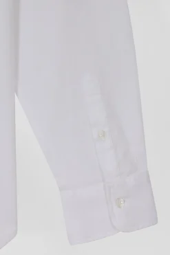 Chemise en popeline de coton blanche coupe Relaxed