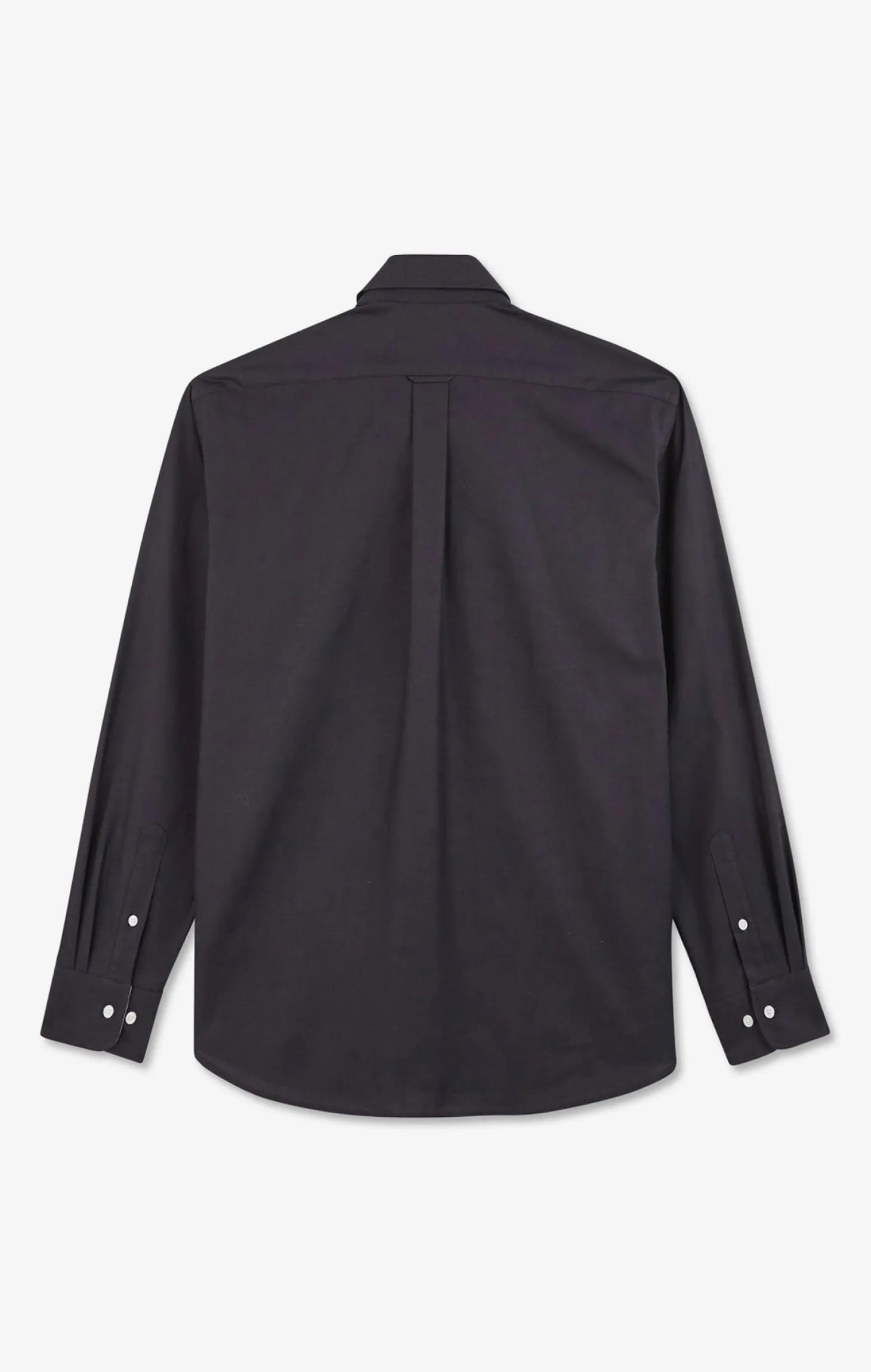 Chemise gris foncé unie en coton