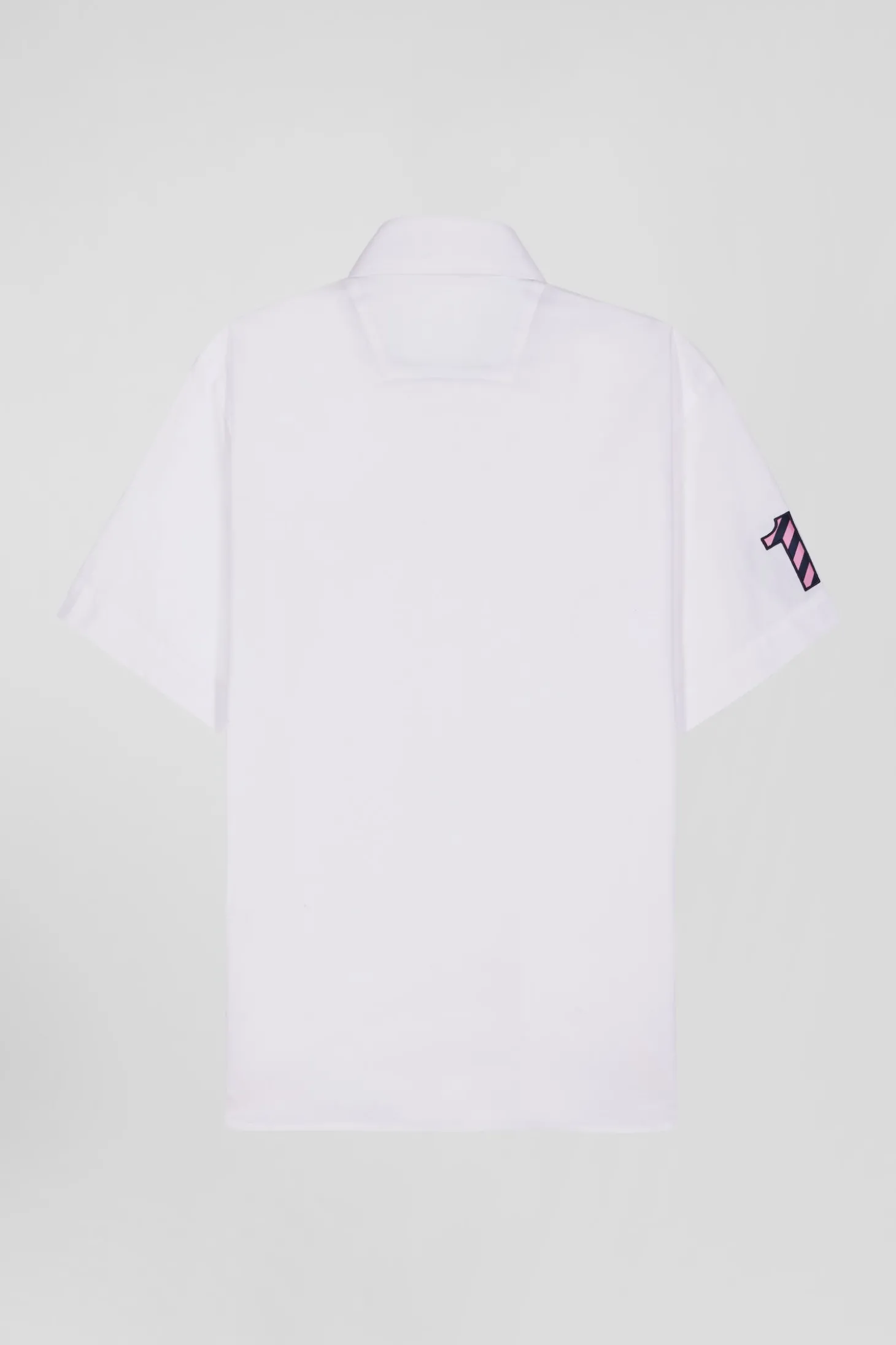 Chemise manches courtes en coton blanc coupe Regular