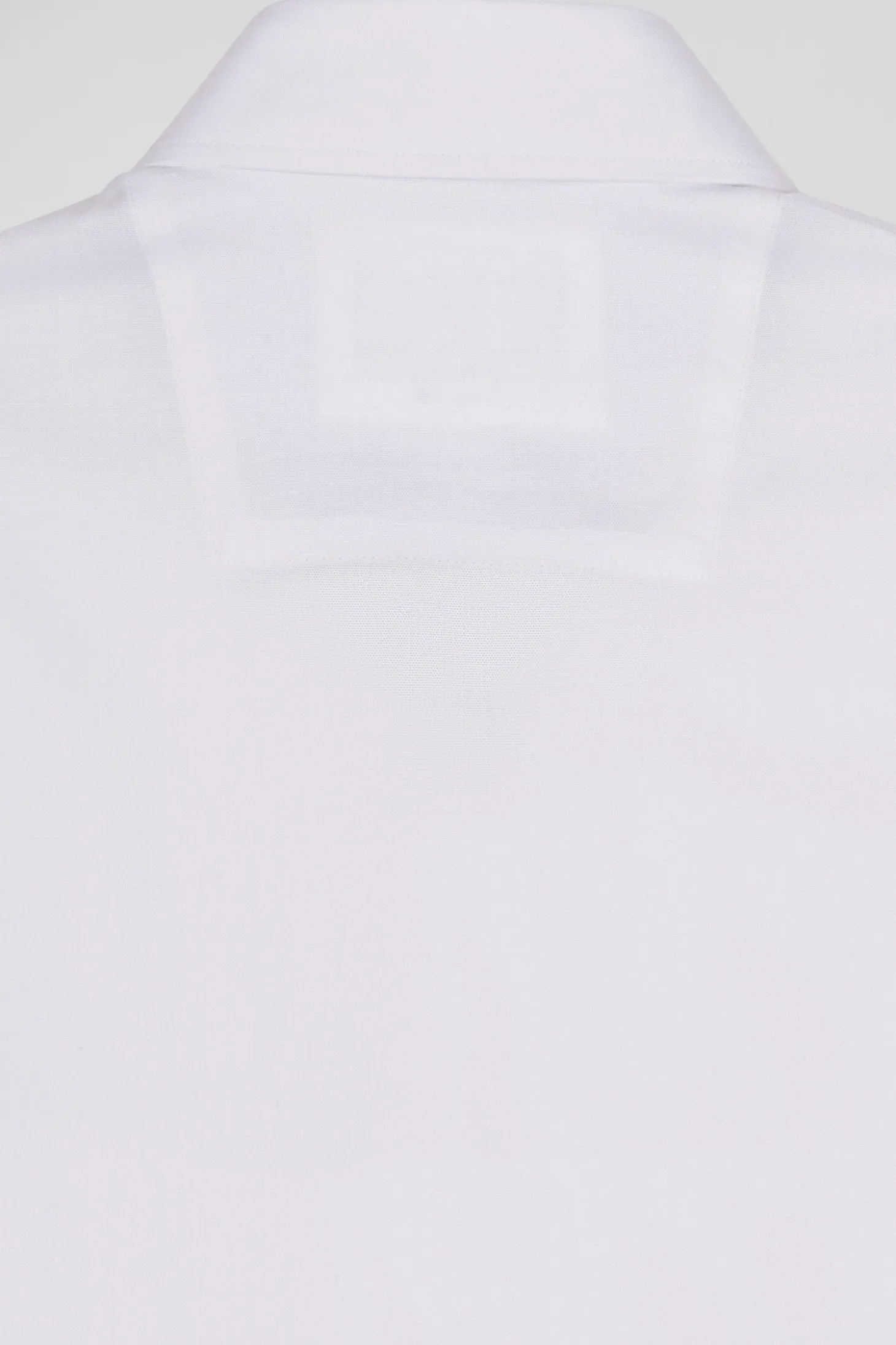 Chemise manches courtes en coton blanc coupe Regular