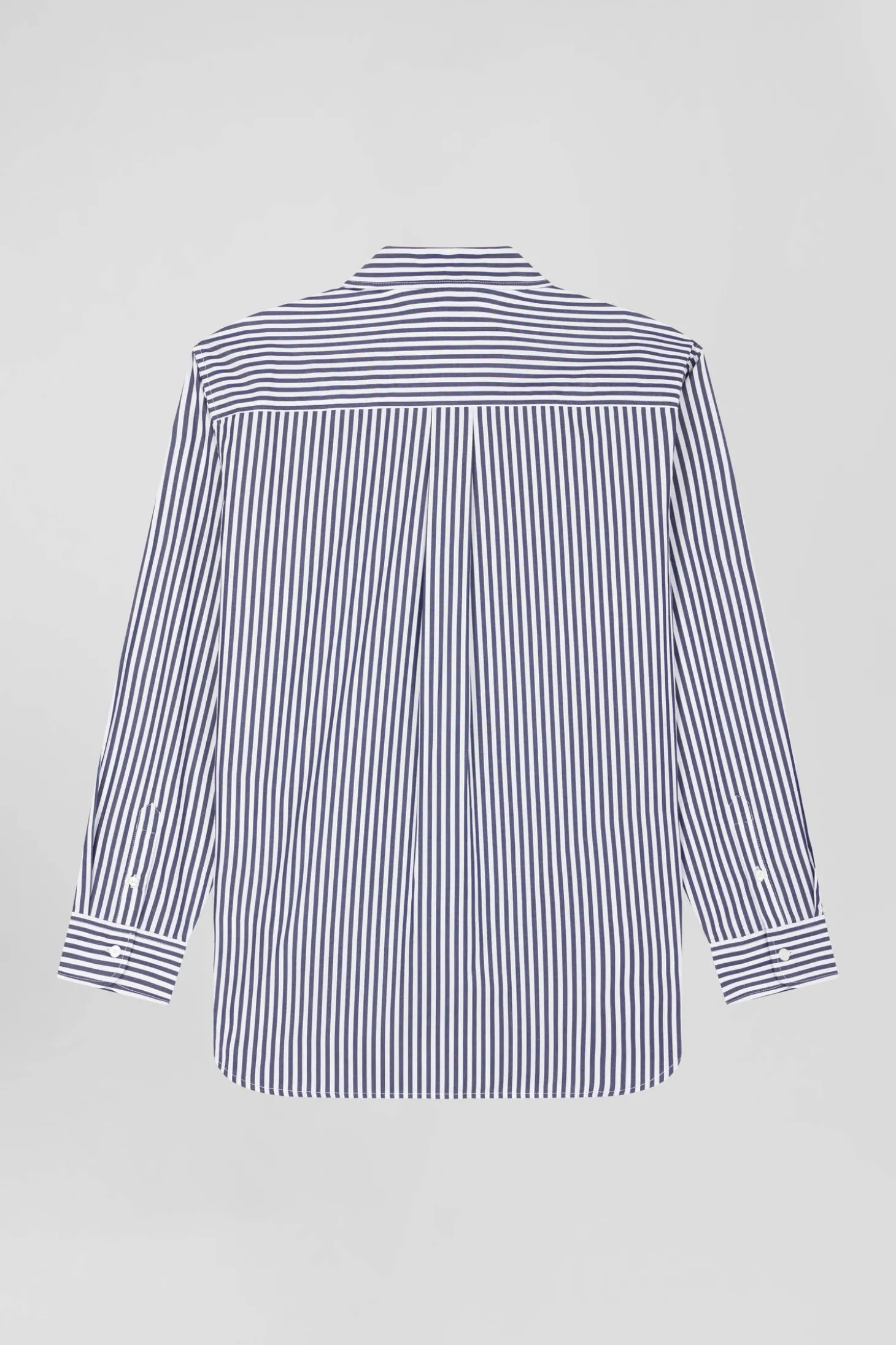 Chemise rayée en coton marine coupe Relaxed