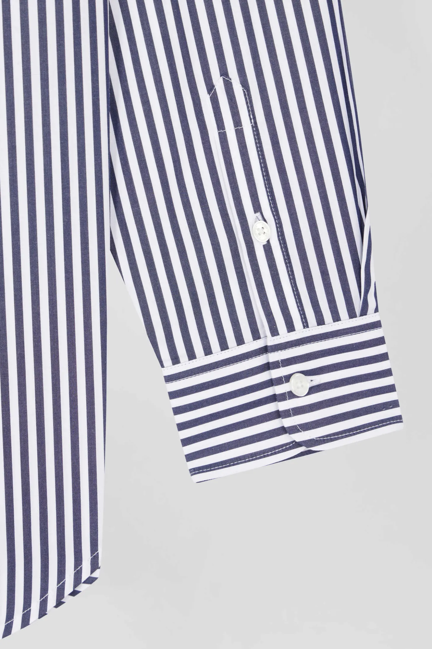 Chemise rayée en coton marine coupe Relaxed
