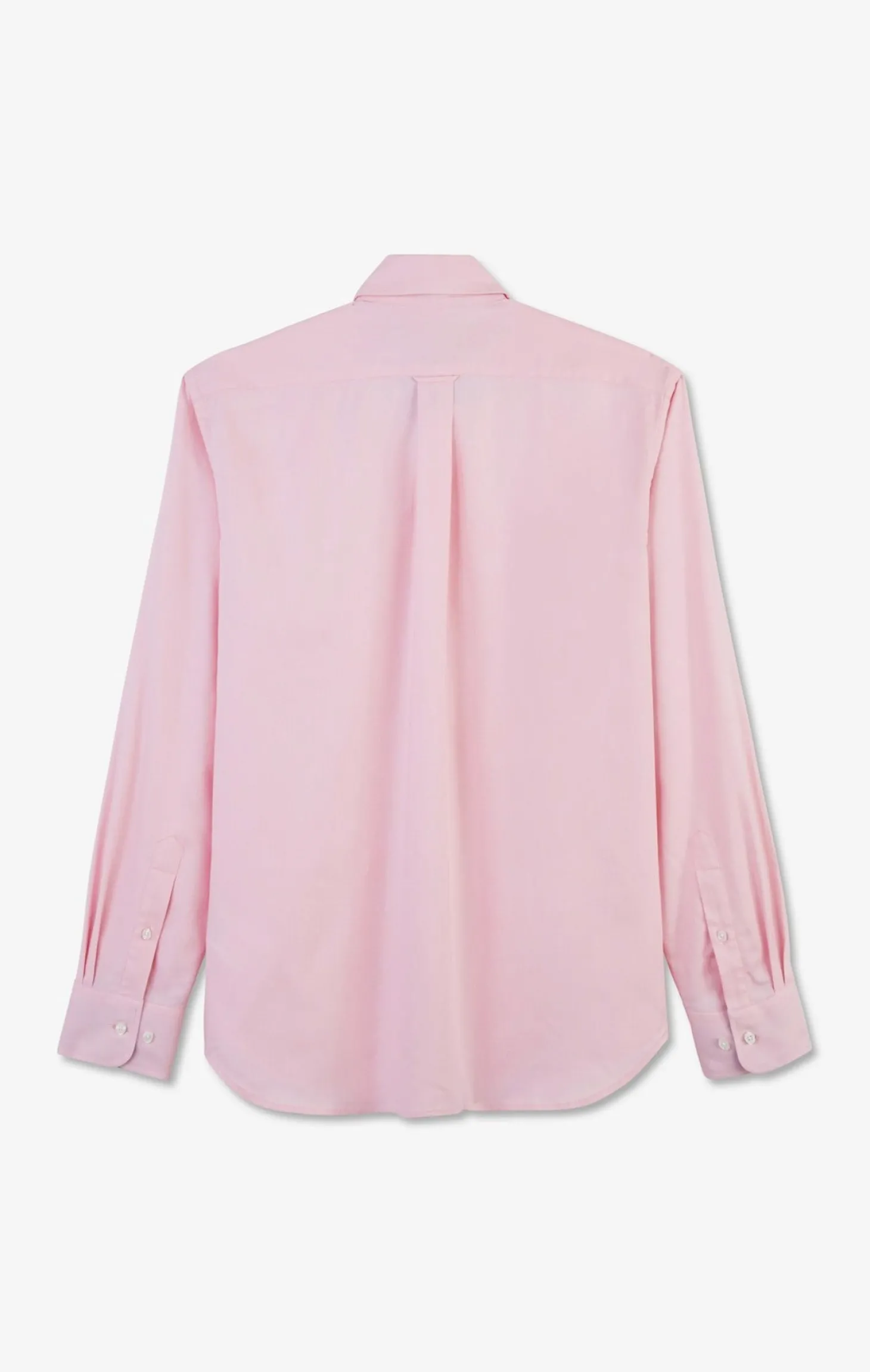 Chemise rose unie en coton