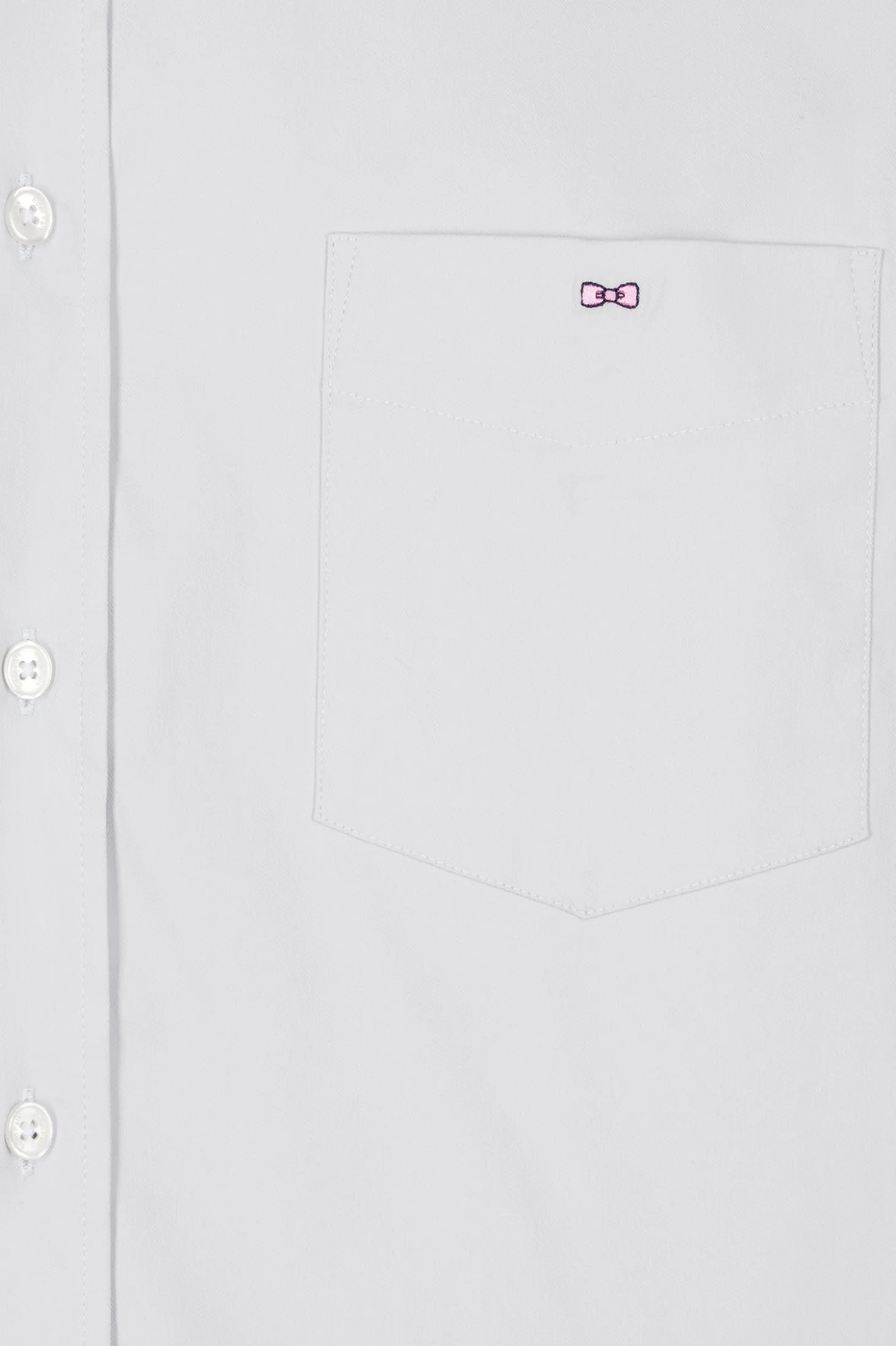 Chemise unie grise en coton stretch mélangé coupe Regular