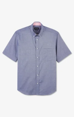 Chemisette bleu marine unie en coton