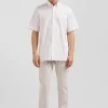Chemisette en coton blanc coupe Regular broderie dos N°10