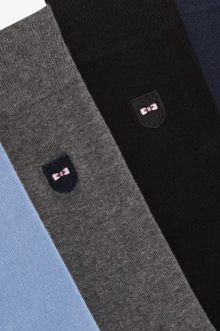 Coffret de quatre paires de chaussettes unies