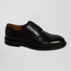 Derbies lacés en cuir marron