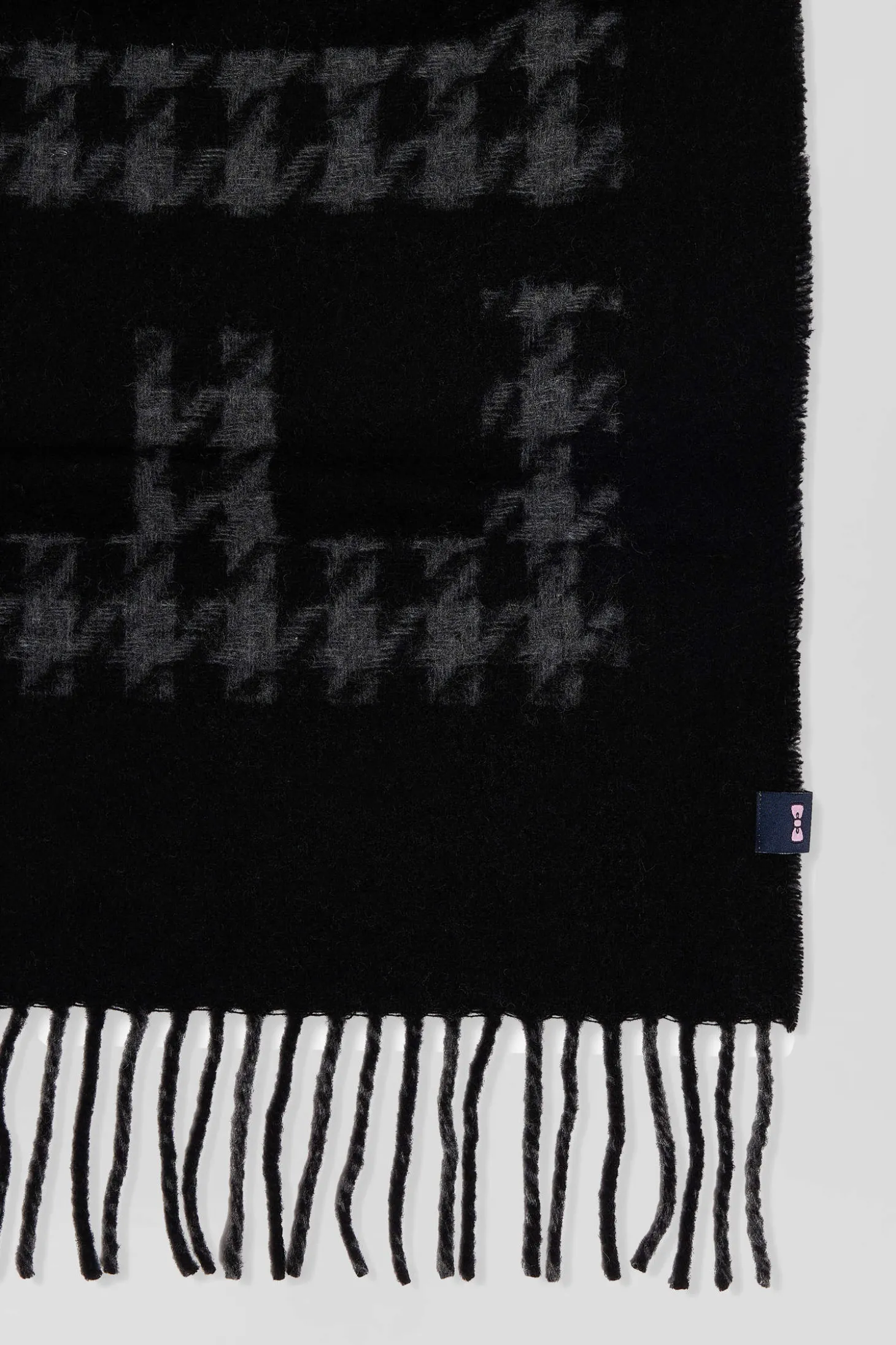 Echarpe en laine mélangée noir Lettrage jacquard Eden Park