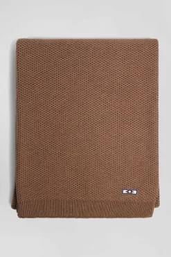 Echarpe unie en coton camel