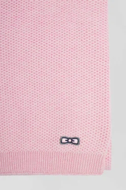 Echarpe unie en coton rose