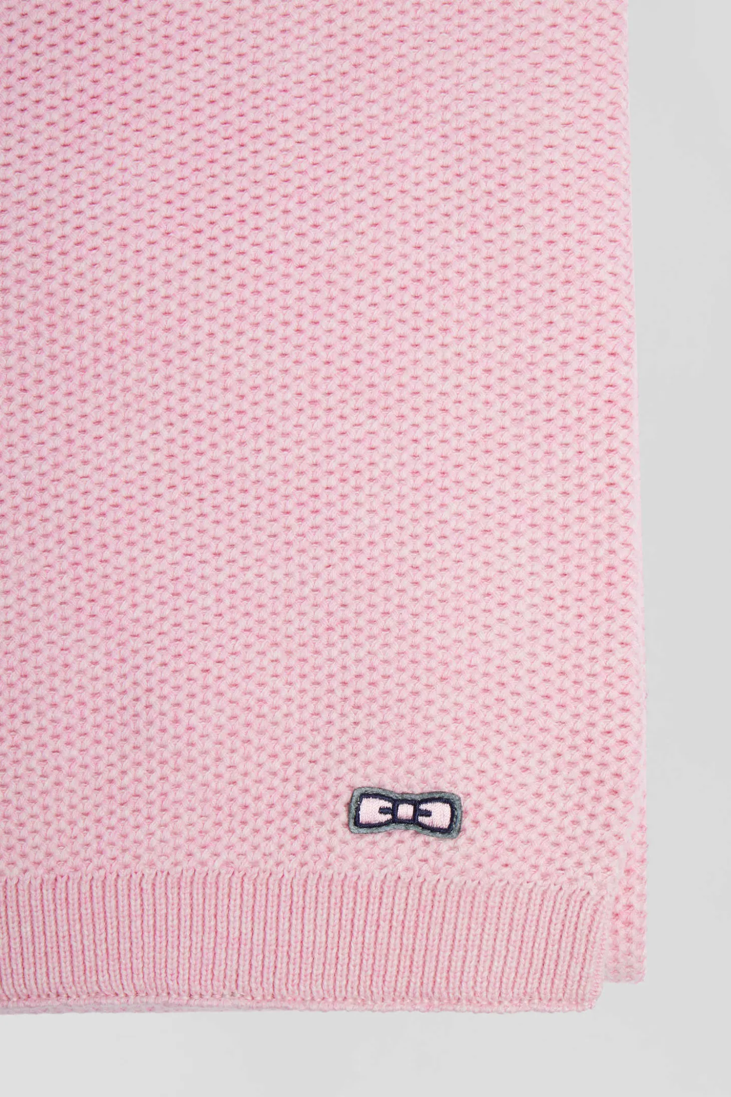 Echarpe unie en coton rose