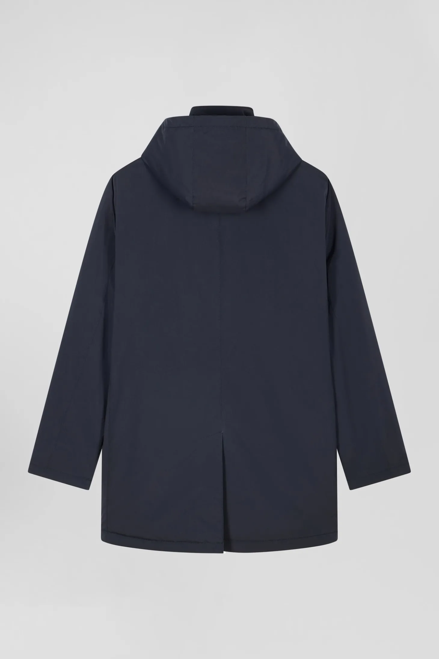 Imperméable en nylon à capuche bleu marine