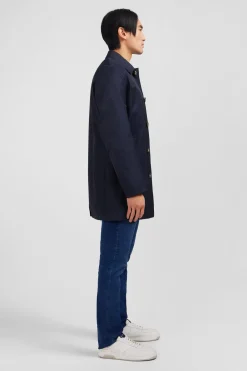 Imperméable uni bleu marine
