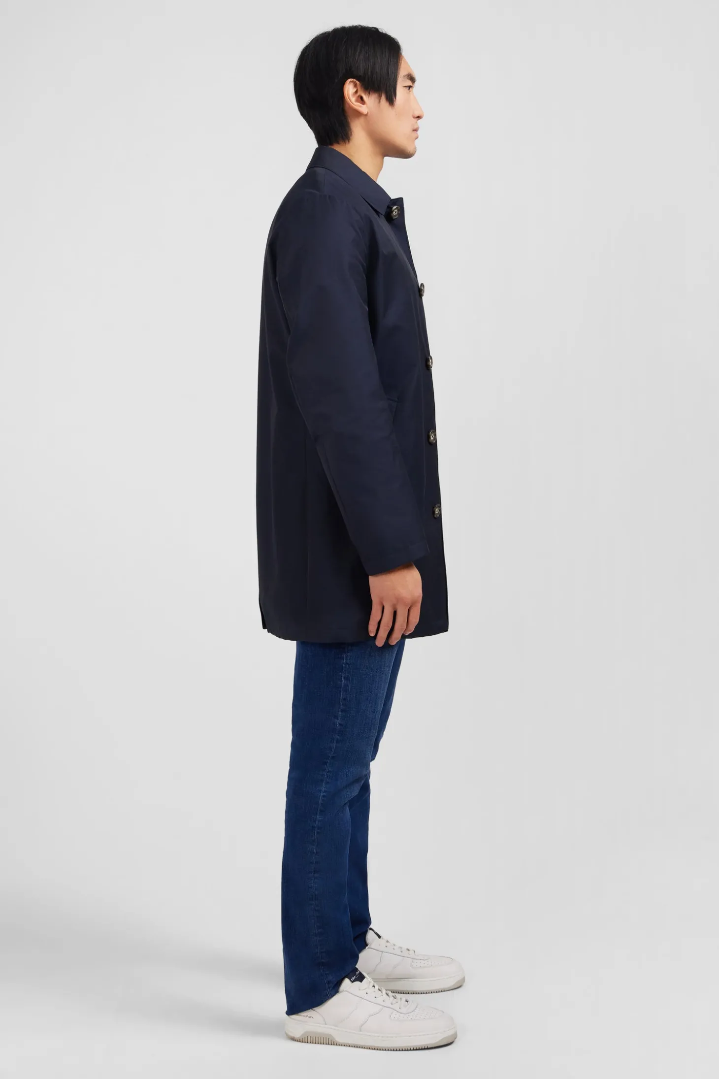 Imperméable uni bleu marine