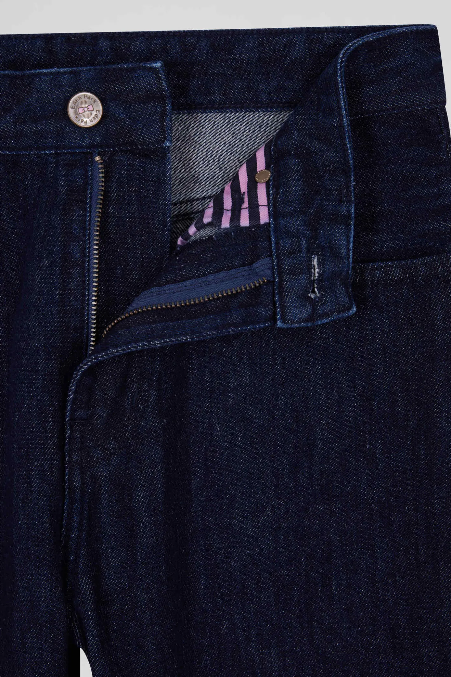 Jean 5 poches en coton bleu marine coupe Regular