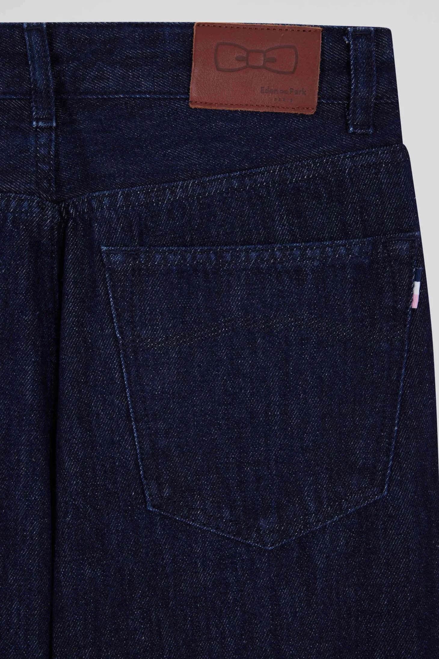 Jean 5 poches en coton bleu marine coupe Regular