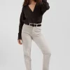 Jean 5 poches en coton stretch beige coupe Comfort
