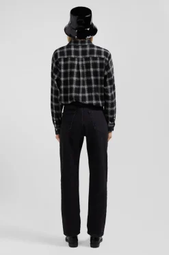 Jean 5 poches en coton stretch noir coupe Regular