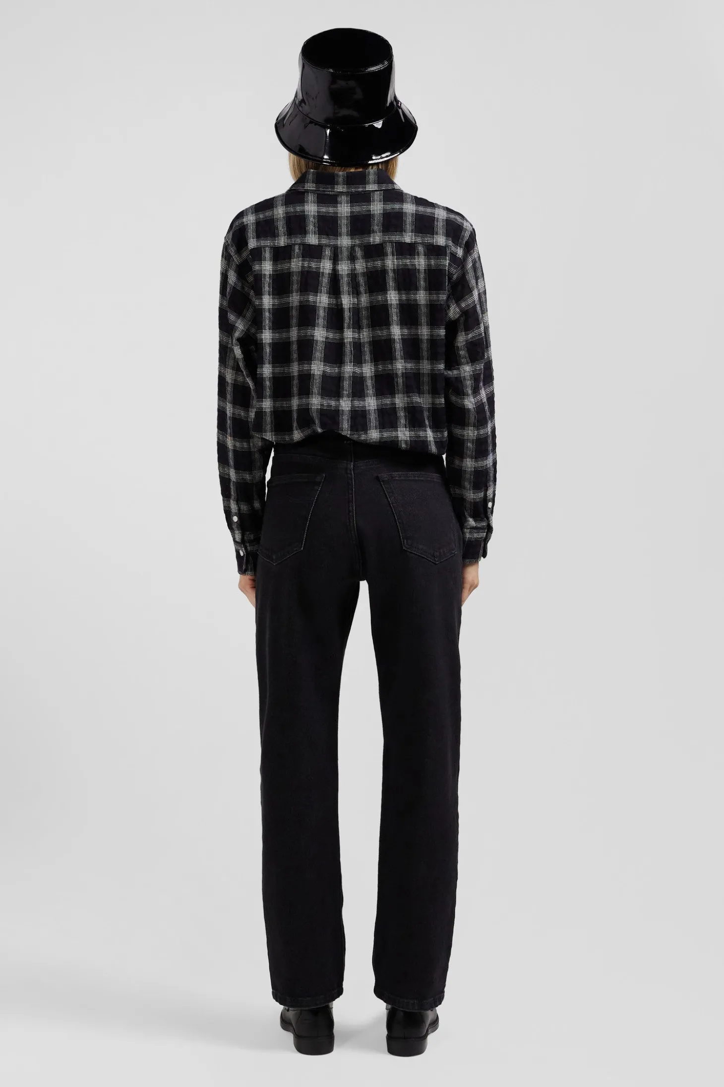 Jean 5 poches en coton stretch noir coupe Regular
