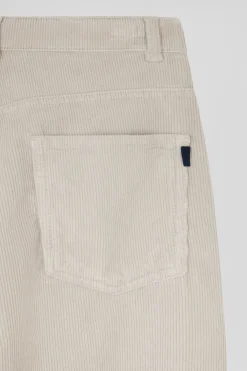 Jean 5 poches en coton stretch beige coupe Comfort