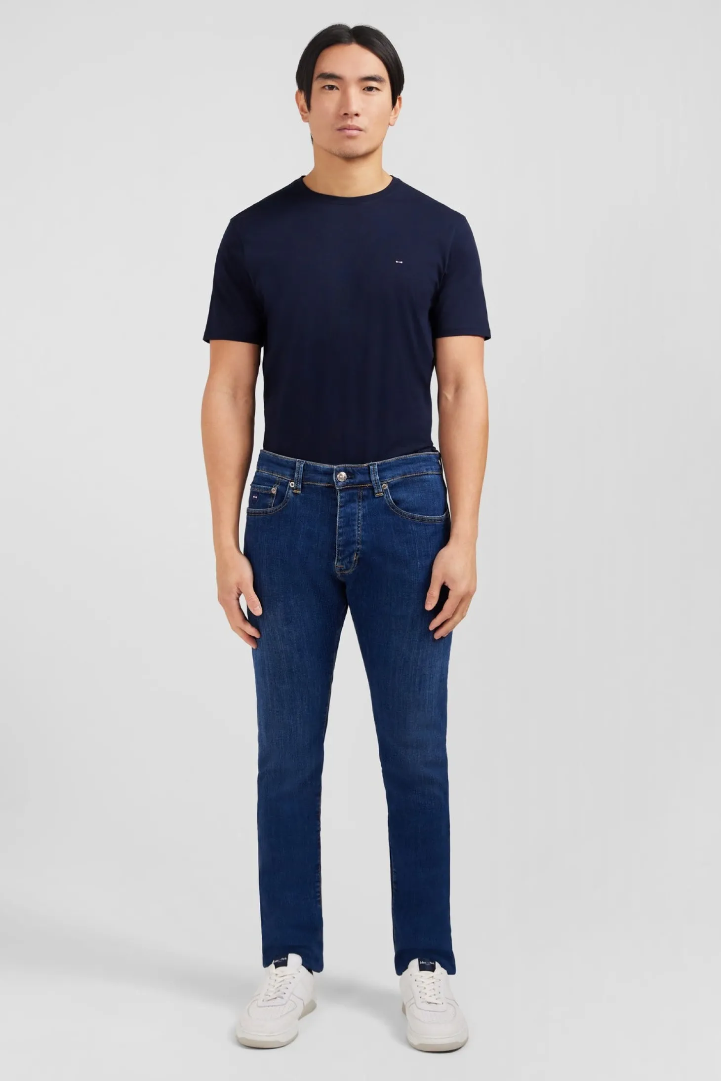 Jean bleu en coton stretch