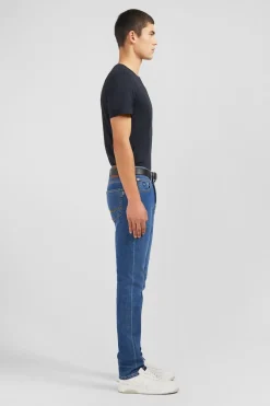 Jean bleu en coton stretch