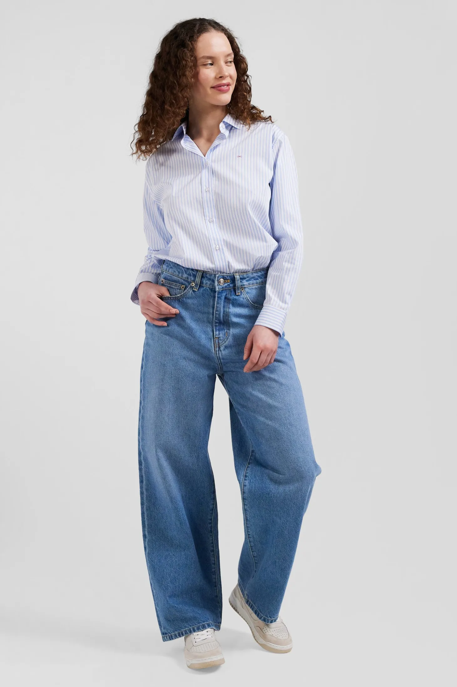 Jean en coton bleu coupe Relaxed