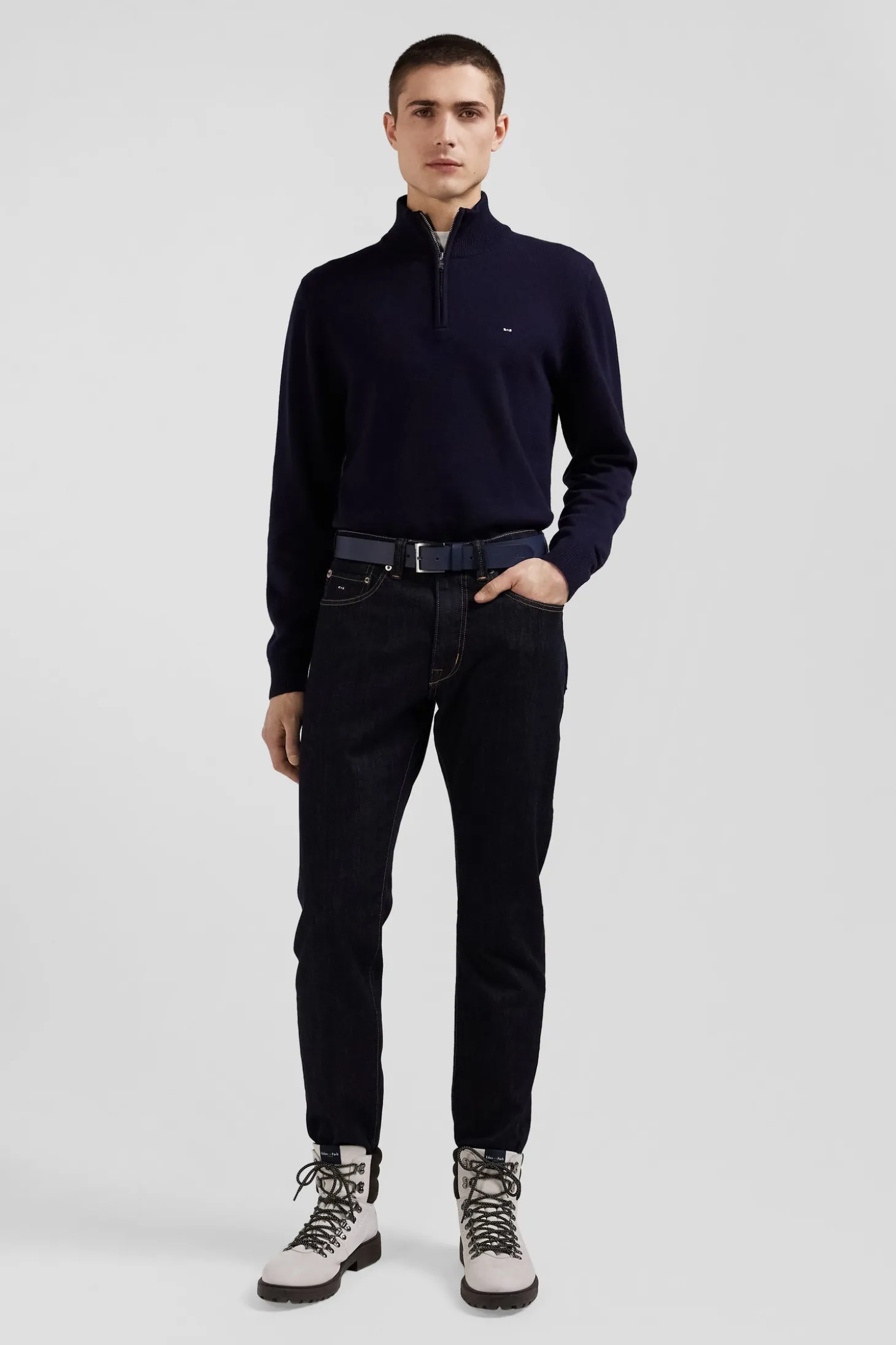 Jean en coton denim stretch brut coupe Regular