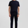 Jean en coton denim stretch bleu marine coupe Slim stone wash